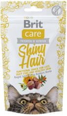 Brit Pochoutka Care Cat Snack Shiny Hair 50g