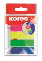 Kores Samolepící neonové záložky Index Strips 45x12 mm / 5 barev / 25 lístků á barva