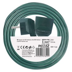 Emos Prodlužovací kabel 5 m / 1 zásuvka / zelený / PVC / 1 mm2