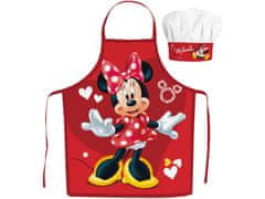 Javoli Dětská zástěra s čepicí Minnie Mouse Red Hearts