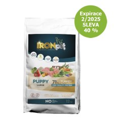 IRONpet Dog Puppy Large Turkey (Krocan) 12 kg - Expirace 2/2025 - SLEVA 40 %