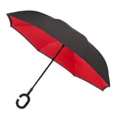 Dámský holový deštník Inside out Plain Red Umbrella