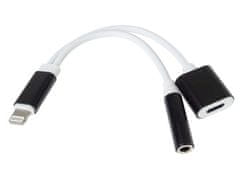 PremiumCord Adapter Lightning na 3,5mm jack audio + Lightning charging