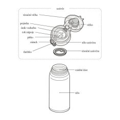 Motion Mobilní termohrnek - perleťově bílá 500 ml