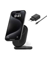 Belkin BOOST CHARGE Qi2 15W 2v1 Magnetický nabíjecí stojan, skládací, černá