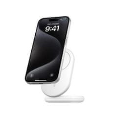 Belkin BOOST CHARGE Qi2 15W Magnetický nabíjecí stojan, skládací, bílá