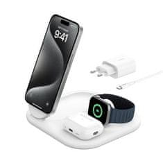 Belkin BOOST CHARGE Qi2 15w Magnetic 3in1, bílý