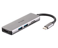 D-Link 5-in-1 USB-C Hub with HDMI and SD/microSD Card Reader