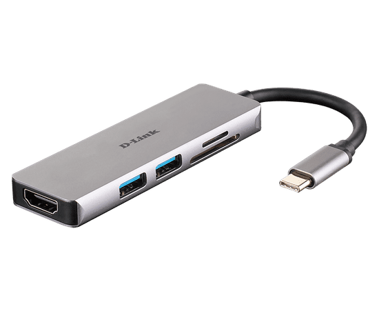 D-Link 5-in-1 USB-C Hub with HDMI and SD/microSD Card Reader