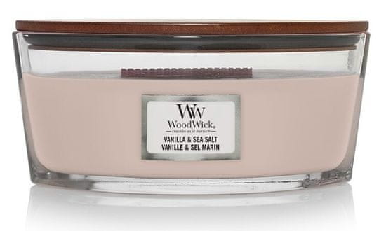 Woodwick Vonná svíčka loď Vanilla & Sea Salt 453,6 g