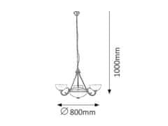 Rabalux Rabalux lustr Marlene E14 3x MAX 40W plus E27 2x MAX 60W bronzová 8543