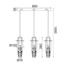 ACA ACA Lighting Crystal LED závěsné svítidlo VANI659LEDP