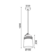 ACA ACA Lighting Vintage závěsné svítidlo V36339