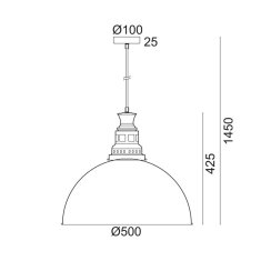 ACA ACA Lighting Vintage závěsné svítidlo KS198450PTR