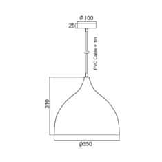 ACA ACA Lighting Style závěsné svítidlo KS174335BK