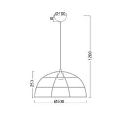 ACA ACA Lighting Vintage závěsné svítidlo OD543650