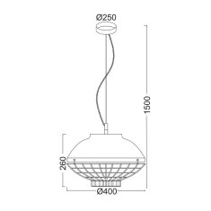 ACA ACA Lighting Vintage závěsné svítidlo OD5396