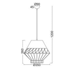 ACA ACA Lighting Vintage závěsné svítidlo OD8070BK