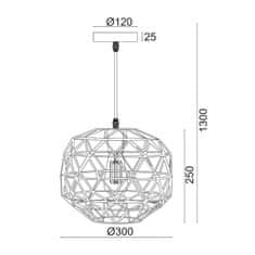 ACA ACA Lighting Vintage závěsné svítidlo KS180430PC