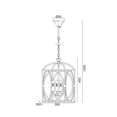 ACA ACA Lighting Vintage závěsné svítidlo AD80264