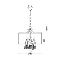 ACA ACA Lighting Vintage závěsné svítidlo AD80375