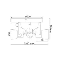 ACA ACA Lighting Spot nástěnné a stropní svítidlo MC171153