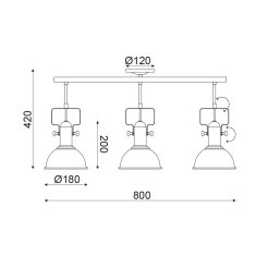 ACA ACA Lighting Spot nástěnné a stropní svítidlo EG167073CR