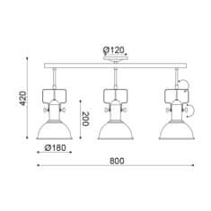 ACA ACA Lighting Spot nástěnné a stropní svítidlo EG167073CB