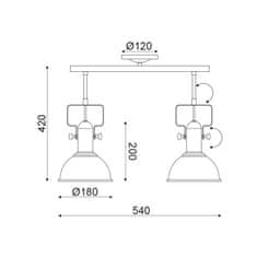 ACA ACA Lighting Spot nástěnné a stropní svítidlo EG167072CR