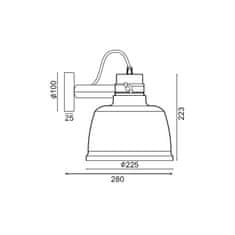 ACA ACA Lighting Wall a amp;Ceiling nástěnné svítidlo KS2126BW