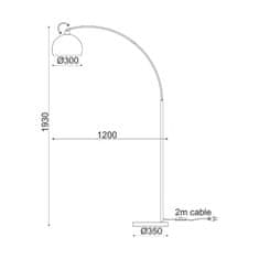 ACA ACA Lighting Floor a amp;Table stojanové svítidlo ML312401FC