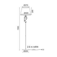 ACA ACA Lighting Textile stojanové svítidlo TNK81490CG1F