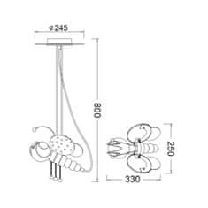 ACA ACA Lighting Dětské závěsné svítidlo MD20081A