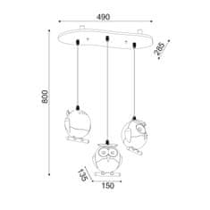 ACA ACA Lighting Dětské závěsné svítidlo ZN160203PBR