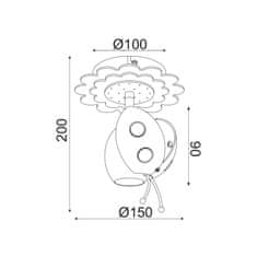 ACA ACA Lighting Dětské nástěnné a stropní svítidlo ZN170161WY