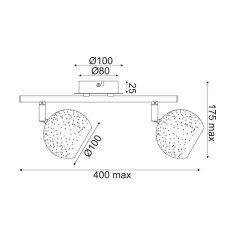 ACA ACA Lighting Spot nástěnné a stropní svítidlo GN762CWB