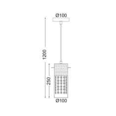 ACA ACA Lighting Crystal závěsné svítidlo DLA6831