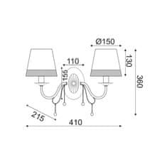 ACA ACA Lighting Textile nástěnné svítidlo EG167282WBW