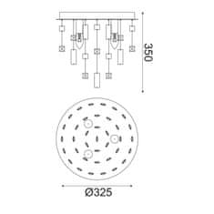 ACA ACA Lighting Crystal stropní svítidlo SOMER353C