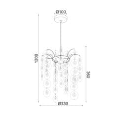 ACA ACA Lighting Acryl závěsné svítidlo SF171411P