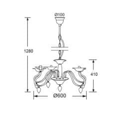 ACA ACA Lighting Acryl závěsné svítidlo SF3631105