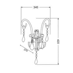 ACA ACA Lighting Acryl nástěnné svítidlo SF633121W