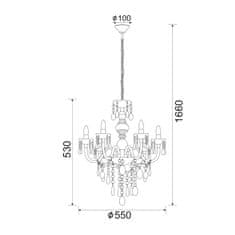 ACA ACA Lighting Acryl závěsné svítidlo SF64026B