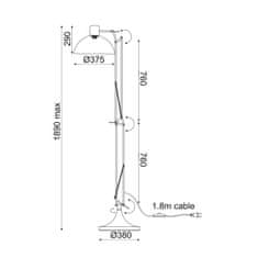 ACA ACA Lighting Floor a amp;Table stojanové svítidlo ML308021WH