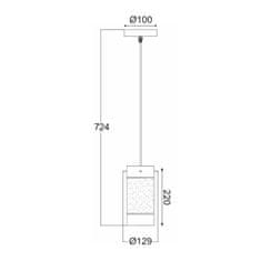 ACA ACA Lighting Style závěsné svítidlo FW50671