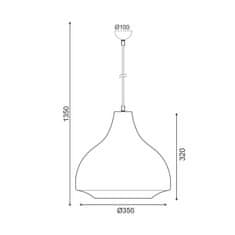 ACA ACA Lighting Style závěsné svítidlo KS080335GT