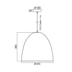 ACA ACA Lighting Style závěsné svítidlo KS183240W