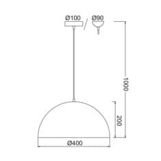 ACA ACA Lighting Style závěsné svítidlo OD5391MSW