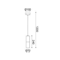 ACA ACA Lighting Style závěsné svítidlo V372581PBRB