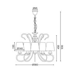 ACA ACA Lighting Textile závěsné svítidlo DL7615